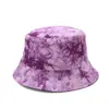 Sombrero de Pescador con Nuevo Patrón de Pintura a Tinta Estilo Ins Europeo y Americano para Hombres y Mujeres, Moda Callejera, Sombrero de Cubeta Tie-Dye de Doble Cara, Sombrero para el Sol