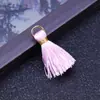 Pingente Mini Borla com Laço de Fita Artificial, Cinturão Dourado, 2cm, Acessório de Borla DIY Boêmio