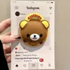 Gato Oso de Silicona de Dibujos Animados Adecuado para Soporte Magnético Magsafe con Fuerte Adsorción y Airbag Retráctil de Escritorio