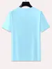 Camiseta de Verano Nueva Colección Transfronteriza Estilo Casual Americano para Hombre de Manga Corta Resistente Estampada Holgada de Cuello Redondo Moda