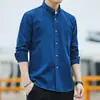Camisa de manga larga para hombre 2026 primavera y otoño nuevo estilo top, chaqueta de camisa de negocios cálida casual de invierno
