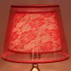 Lámpara de Mesa de Boda de Cristal Lámpara de Mesita de Noche para Dormitorio Decoración de Boda Simple Moderna Cálida Romántica Lámpara para Habitación de Boda Rojo Feliz