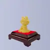 Mascota Oveja de la Suerte en Peluche Dorado, Oveja del Zodiaco de Dibujos Animados, Adorno Atractor de Riqueza para Decoración de Sala de Estar y Oficina, Regalo de Inauguración de Empresa