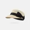 Sombrero de Paja Redondo con Lazo para Mujer, Sombrero de Sol de Verano para Exteriores Que Hace que la Cara Parezca Más Pequeña y Joven, Sombrero de Equitación