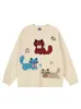 Suéter Retro Lindo de Cachorro con Lazo Tridimensional para Mujer Otoño 2025 Holgado Estilo Coreano Pulóver Perezoso Superior de Moda