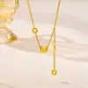 Cadena para Clavícula con Borla de Escama de Dragón Transfronteriza Cintura Pequeña para Mujer Collar de Oro de Arena Vietnamita Diseño de Moda Joyería Duradera