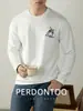 [Estilo Aristocrático Deportivo] Camiseta de Algodón Modal Mercerizado 60S con Diseño Clásico Bordado, Manga Larga, Prenda Base para Hombre