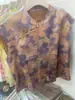 Blusa de Jacquard Estilo Chino Nuevo para Mujer, Holgada, Adelgazante, Juvenil, Conejo de Jade, Verano, Estilo Nacional Retro, Cuello Alto, Manga que Cubre el Hombro