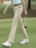 Pantalones de golf PGM para mujer, primavera y verano, ajustados, adelgazantes, impermeables, con cremallera, bolsa, pantalones cortos elásticos, pantalones acampanados
