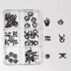 Accesorios Transfronterizos Nuevos para Uñas de Halloween Set de Aleación Decoraciones Esqueleto Fantasma Araña Murciélago Decoraciones para Uñas