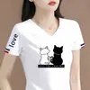 Comercio exterior transfronterizo~Exportación de camisetas de marca con sobrestock para mujer, tops modernos y elegantes, ropa para madres
