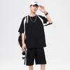 Terno esportivo casual masculino verão manga curta shorts meninos legal e bonito usar roupas de verão Duffy e bonito marca da moda roupas masculinas
