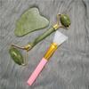Contenedor de belleza de jade natural al por mayor rodillo de jade del sur tabla de raspado masajeador facial jade push jade verde jade fénix