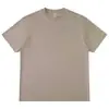 Camiseta Masculina Branca com Caimento Solto, Ombros Caídos, Tendência de Rua Verão, Algodão Puro, Manga Curta, Pesada, Personalizável