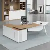 Mesa de Jefe Mesa de Presidente Escritorio Ejecutivo Simple Moderno Muebles de Oficina Comerciales Mesa y Silla de Oficina para Supervisor Gerente Combinación