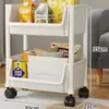 Pequeño estante de almacenamiento con ruedas para uso doméstico, organizador de bocadillos de varios niveles de pie, almacenamiento para sala de estar, perchero para mochilas, carrito móvil para frutas y verduras de cocina