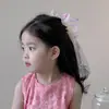 Pasador de Pinza para el Pelo con Lazo en la Parte Posterior de la Cabeza para Niñas, Fresco Macarrón Dulce Princesa, Accesorios para el Cabello de Bebé