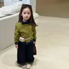 Cárdigan de punto retro a rayas de bloques de color para niños Maiyoyo, chaqueta suéter casual para niñas pequeñas