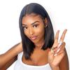 Peluca nueva de Shopee para mujer, estilo bobo hasta los hombros, con encaje frontal, pelo corto, cobertura total para la parte superior, fuente de comercio exterior transfronterizo.