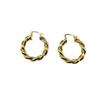 Aretes de Moda Europea y Americana Simples de Venta Caliente con Viento Frío Hueco Torcido para la Oreja Temperamento Personalidad Alto Sentido Joyería