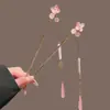 2026 Nuevo Estilo Xiu Jade Pinza para el Cabello con Patrón de Nube para Mujer con Borlas Largas, Accesorio para el Cabello Estilo Antiguo Hanfu, Pinza de Jade para Recogido Estilo Dinastía Song y Ming