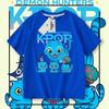 Camiseta de Algodão Manga Curta Kpop Demon Slayer para Meninas e Meninos, Roupa Infantil de Verão, Blusa Gola Redonda para Meninos, Tendência