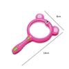 Lupa de plástico de seis colores para experimentos científicos y educativos de mano con dibujos animados en color de 60 mm, suministros de laboratorio para niños