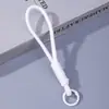 Lanyard simple para teléfono móvil, llavero colorido tejido a mano anti-pérdida, correa para colgar unidad flash USB, cordón para colgar accesorio DIY al por mayor