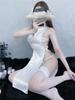 Fragancia para Escuchar de Noche Ropa Íntima Sexual para Dormir Ropa Tirante Dividido Uniforme de Discoteca Tentación Pecho Pequeño Conjunto Retro Cheongsam