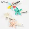 Wjia Primavera Verão Nova Moda Simples Presilha Lateral Flor Franja Presilha Cabelos Soltos Feminino Doce Alto Padrão Acessórios de Cabelo Presilha de Cabelo