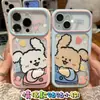 Diseño de pareja de dibujos animados con borde de color, adecuado para funda de teléfono Apple 17, suave y lindo, con forma de corazón, funda rígida para iPhone 18