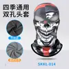 Máscara de Invierno para Motocicleta Role-Playing Estampado Digital Calavera con Capucha Térmica Doble Agujero Cubrecabezas