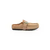 Sandálias de dedo casuais estilo Birkenstock com sola grossa de 3 cm, modelo igual ao da Mamãe Uva, com tira de fivela de metal para mulheres