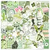 50 Estilo Ins Chica Verde Linda Dibujos Animados Pegatinas Cuaderno Teléfono Móvil Impermeable Manual Decorativo PVC Pegatinas Decorativas
