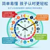 Reloj de Pared para Aula de Jardín de Infancia Reloj de Trabajo y Descanso para Estudiantes de Primaria en Casa Reloj de Pared de Cuarzo Reloj de Dibujos Animados para Niños Reloj de Reconocimiento para Educación Temprana