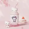Taza de Agua Aislada Sanrio Hello Kitty de Aikes para Niñas, Taza con Popote de Nuevo Estilo de Apariencia Elegante, Taza Compacta y Portátil