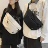 Bolsa de Pecho de Gran Capacidad Bolso Cruzado para Hombre Estilo Japonés Ins Súper Popular Marca Bolso de Cintura Color Sólido Simple Bolso de Calle Estilo Hong Kong