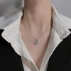 Collar de Aguamarina Chapado en Plata 925 para Mujer Diseño de Nicho Estilo Ins Cadena para Clavícula Lujo Sencillo Accesible Regalo 2025