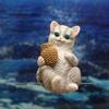 Colgante para acuario de gatito decoración de paisaje para acuario maceta maceta tumbada decoración colgante de pared para borde de acuario de gatito lindo