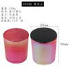 Taza de vidrio electrochapado para vela DIY hecha a mano casera recipiente para vela de aromaterapia de cera de soja Portavelas decoración taza vacía venta al por mayor