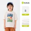 [Colección de Camisetas] Camisetas de Manga Corta para Niños Dudu, Estilo Delgado de Verano para Niños, Ropa de Verano para Bebés, Camisetas Cortas para Niñas