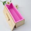 Tábua de sabão de madeira de pinho cortada à mão sabão de reparo tira longa sabão de torrada sabão frio molde de silicone caixa de ferramentas DIY