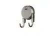 Gancho de ventosa sin taladro de doble cabeza para uso doméstico, perchero para detrás de la puerta, gancho adhesivo de fuerte carga para baño y cocina