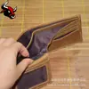 Billetera para monedas para hombre de cuero genuino retro, nueva moda, billetera de cuero Crazy Horse, billetera corta plegable de piel de vaca