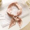 Bufanda de Seda de 26 Letras Banda para el Cabello para Mujer Super Hermosa Elegante Corea del Sur Decorativa Bufanda Pequeña Corbata Cinta para Bolsa Combinable