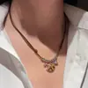 Collar de Caballo de Madera Estilo Old Money para Mujer, Diseño de Nicho de Alta Gama, Cadena Larga para Suéter para el Año del Caballo, Accesorios de Otoño e Invierno