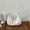 Bolsa de mão retrô de alta qualidade transfronteiriça, bolsa de bolinho da moda, grande capacidade, para garota de moto de alta qualidade, casual, versátil, de ombro único, sob o braço