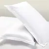 Hotel roupa de cama do hotel quatro peças de algodão branco cetim jacquard cetim fronha fabricantes atacado