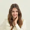 Adorno de Frente con Perla de Mariposa y Gota de Agua, Cadena para la Cabeza para Mujer, Tocado Bohemio de Hada para Novia, Accesorio de Cabello de Gama Alta Estilo Ins