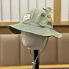 Sombrero de Pescador de Mezclilla Lindo de Dibujos Animados Estilo Coreano para Mujer, Sombrero de Cubo Versátil de Verano Que Hace que la Cara Parezca Más Pequeña, Sombrero de Protección Solar para Circunferencia de Cabeza Grande